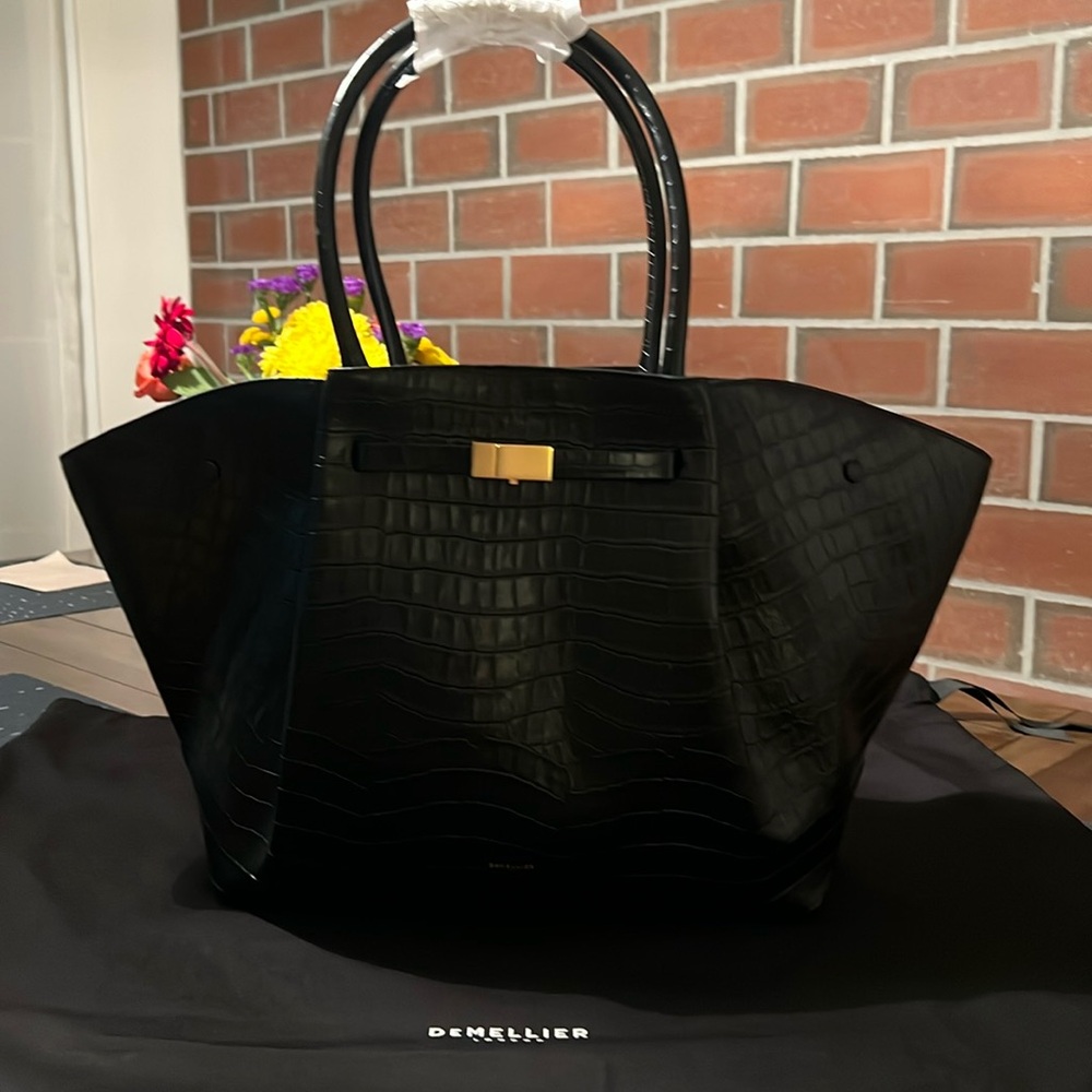 Brand New DeMellier New York Black Croc Effect